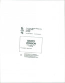Barry Venison - Vintage Photograph