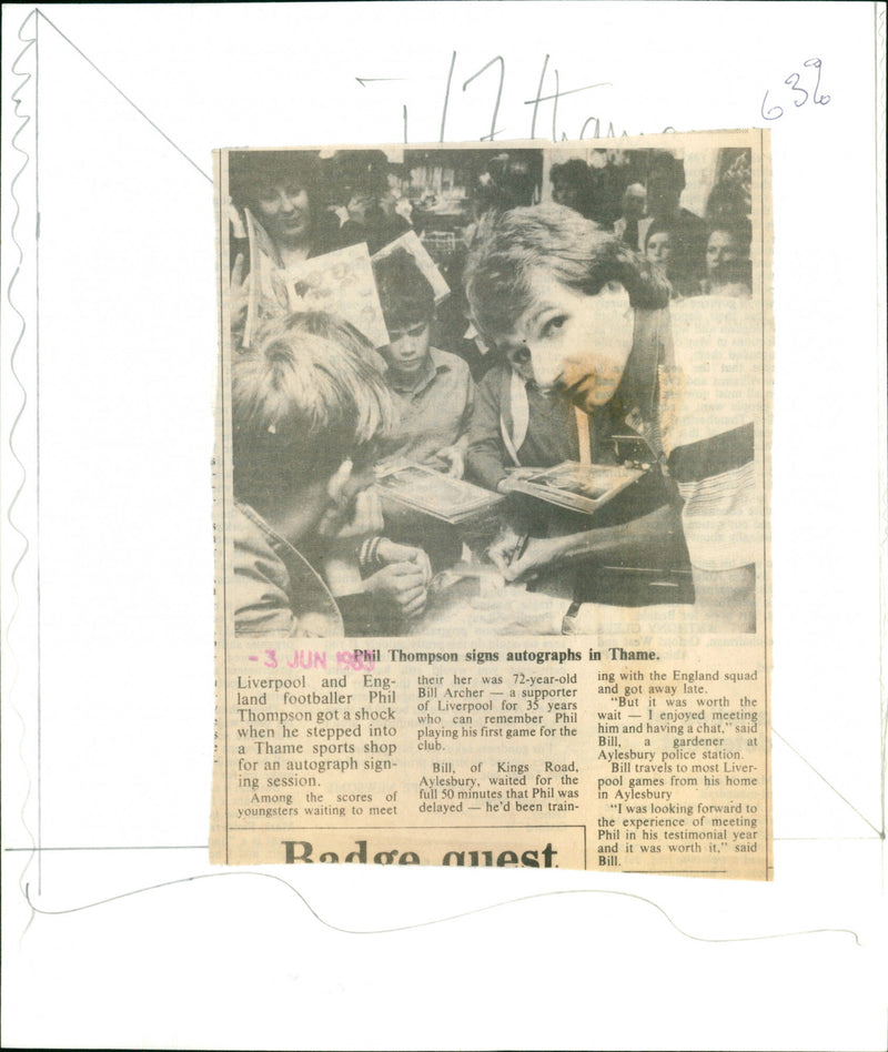 Phil Thompson - Vintage Photograph