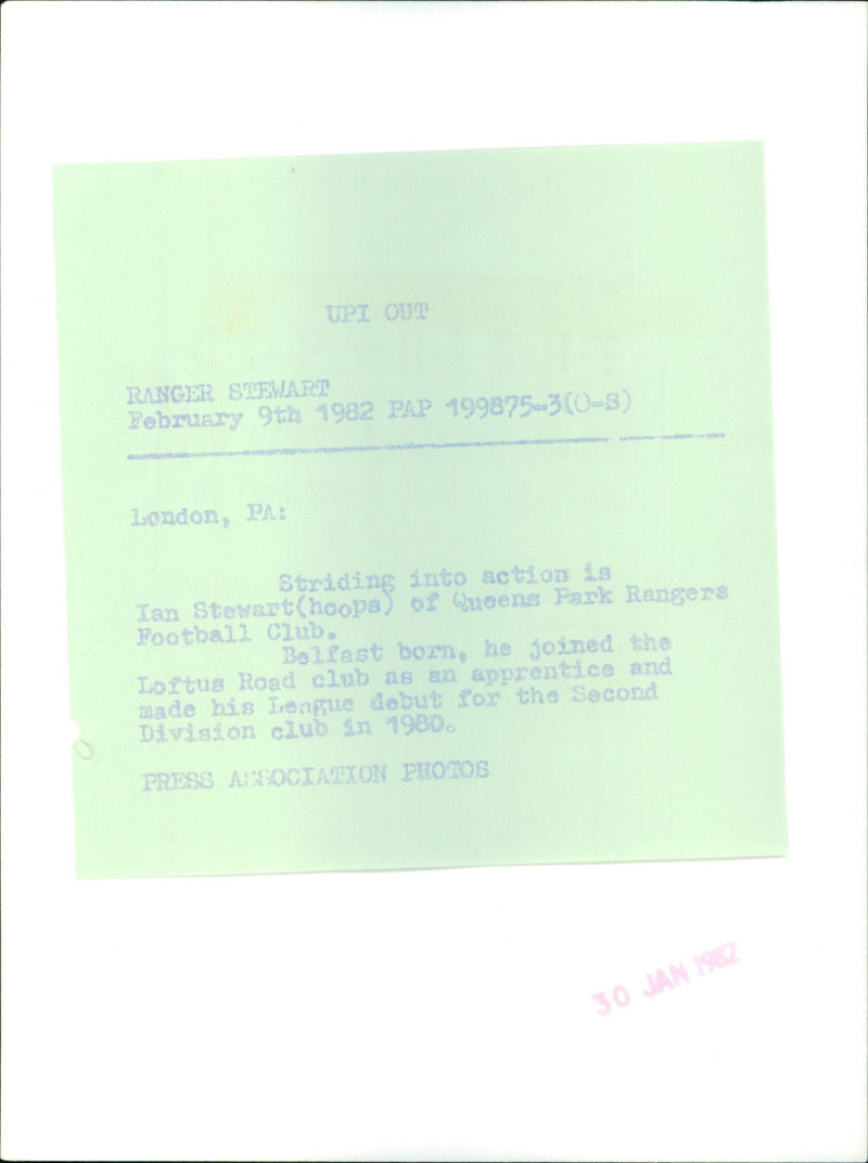 Ian Stewart - Vintage Photograph