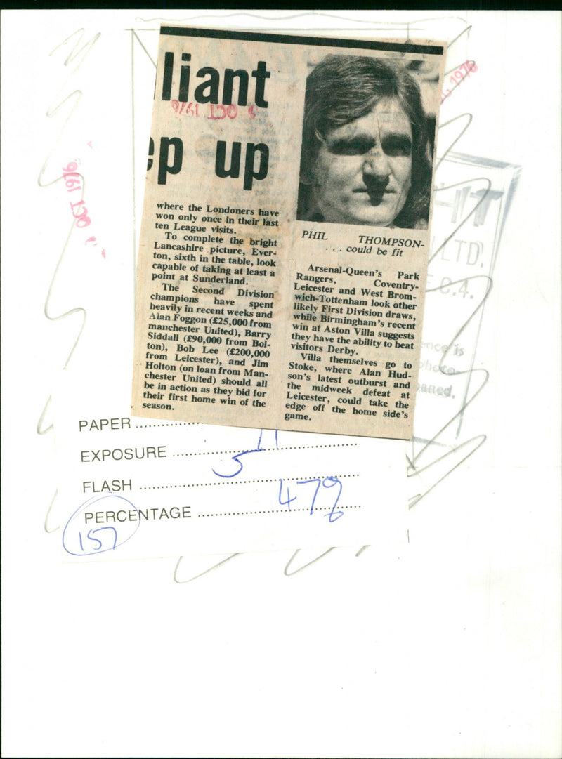 Phil Thompson - Vintage Photograph