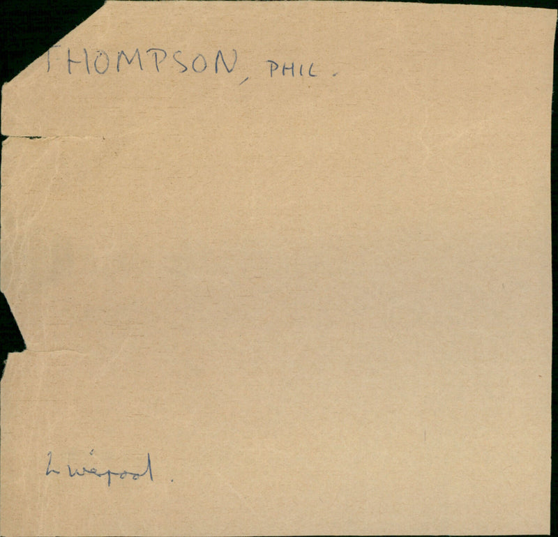 Phil Thompson - Vintage Photograph