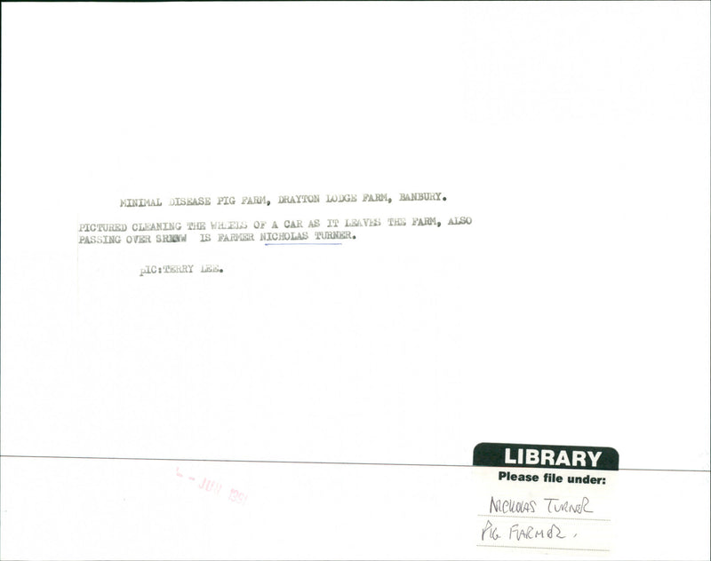 Nicholas Turner - Vintage Photograph