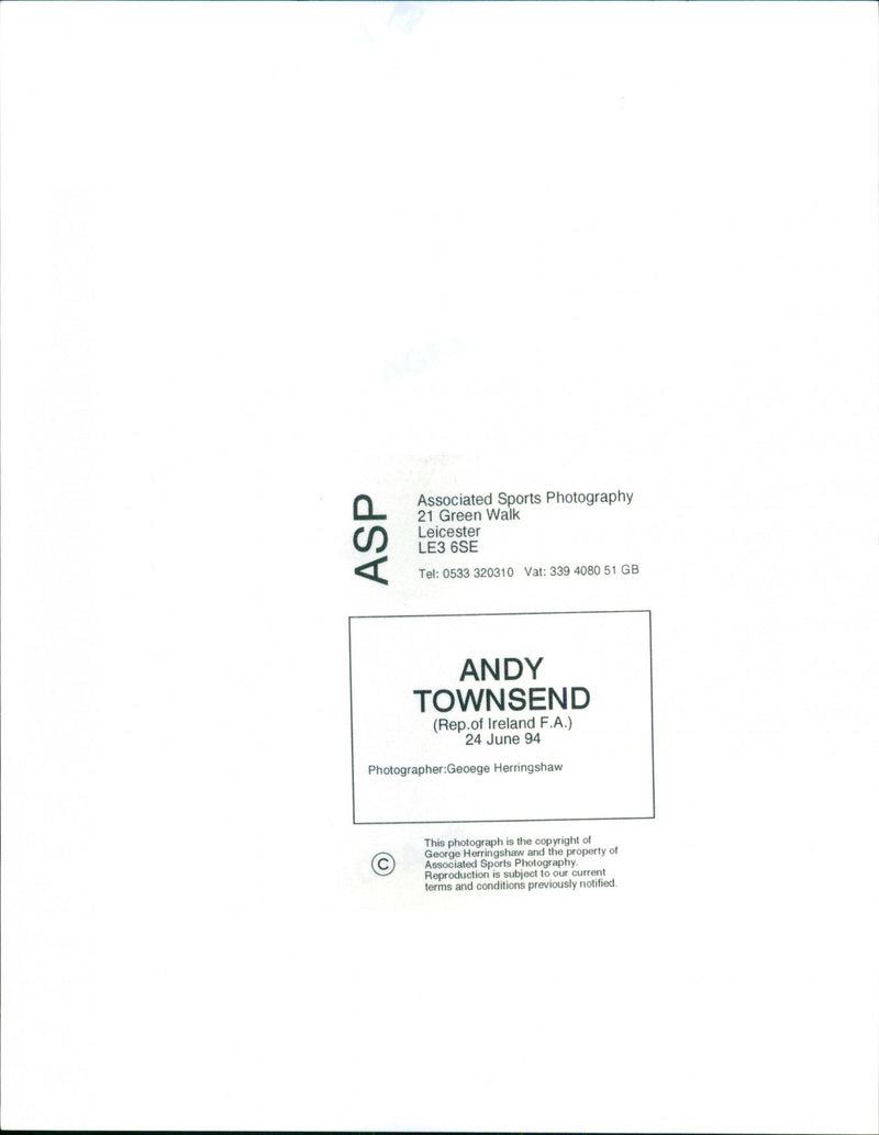 Andy Townsend - Vintage Photograph