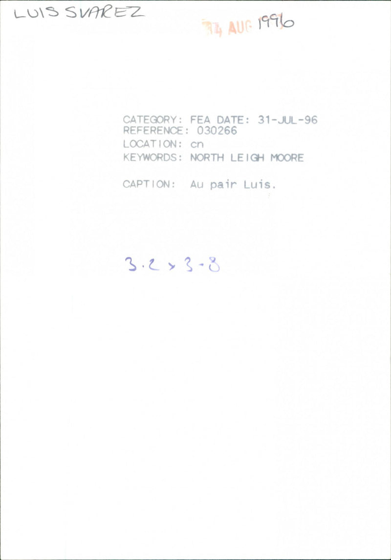 Au pair Luis - Vintage Photograph