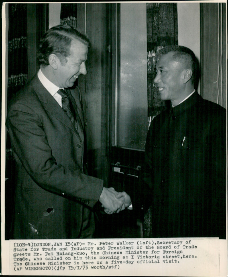 Peter Walker and Pai Hsiang-kuo - Vintage Photograph