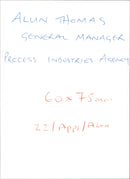 Alan Thomas - Vintage Photograph