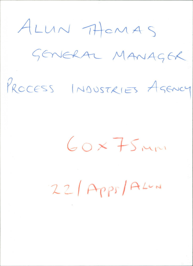 Alan Thomas - Vintage Photograph