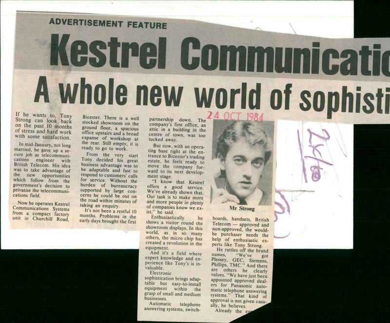 Tony Strong - Vintage Photograph