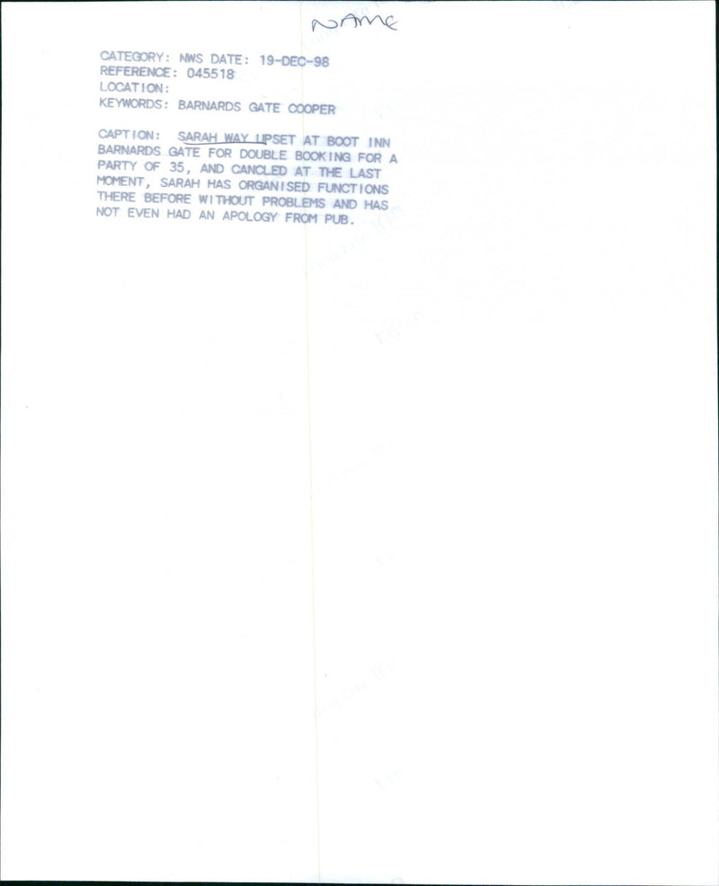 Sarah Way - Vintage Photograph