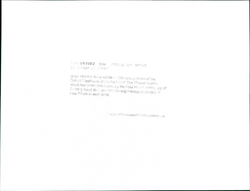 Timothy West & Ian Keeling - Vintage Photograph