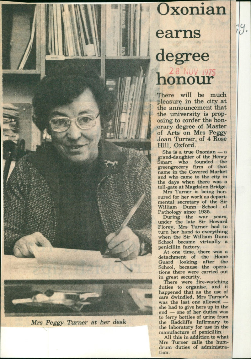 Mrs. Peggy Turner - Vintage Photograph