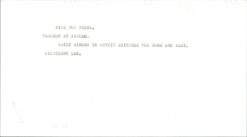 Emily Symons - Vintage Photograph