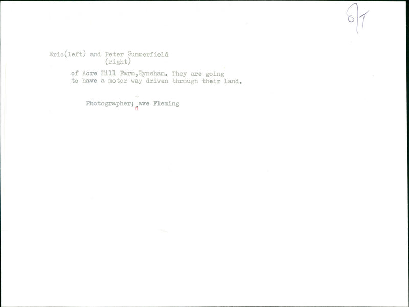 Eric and Peter Summerfield - Vintage Photograph