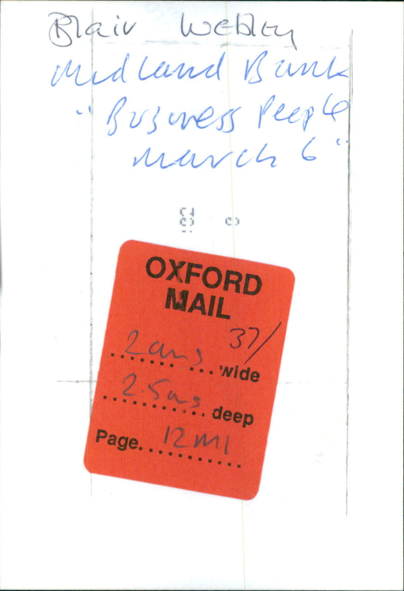 Blair Webley - Vintage Photograph