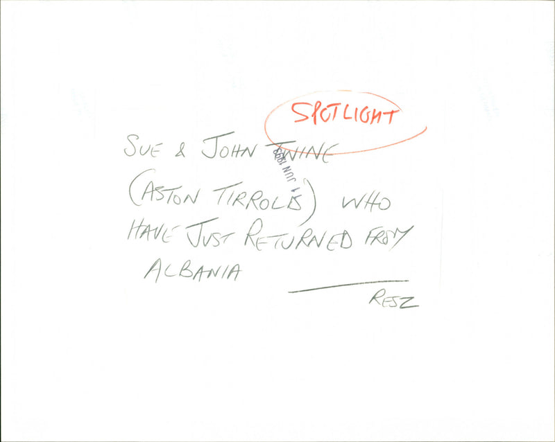 Sue and John Twine - Vintage Photograph