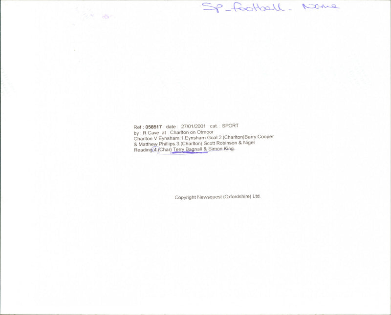 Terry Bagnall - Vintage Photograph