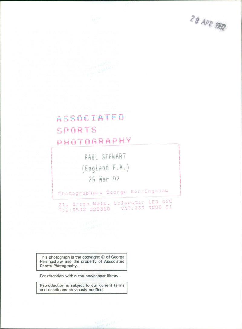 Paul Stewart - Vintage Photograph