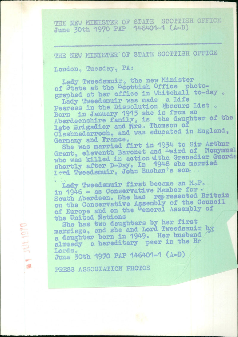 Lady Tweedsmuir - Vintage Photograph