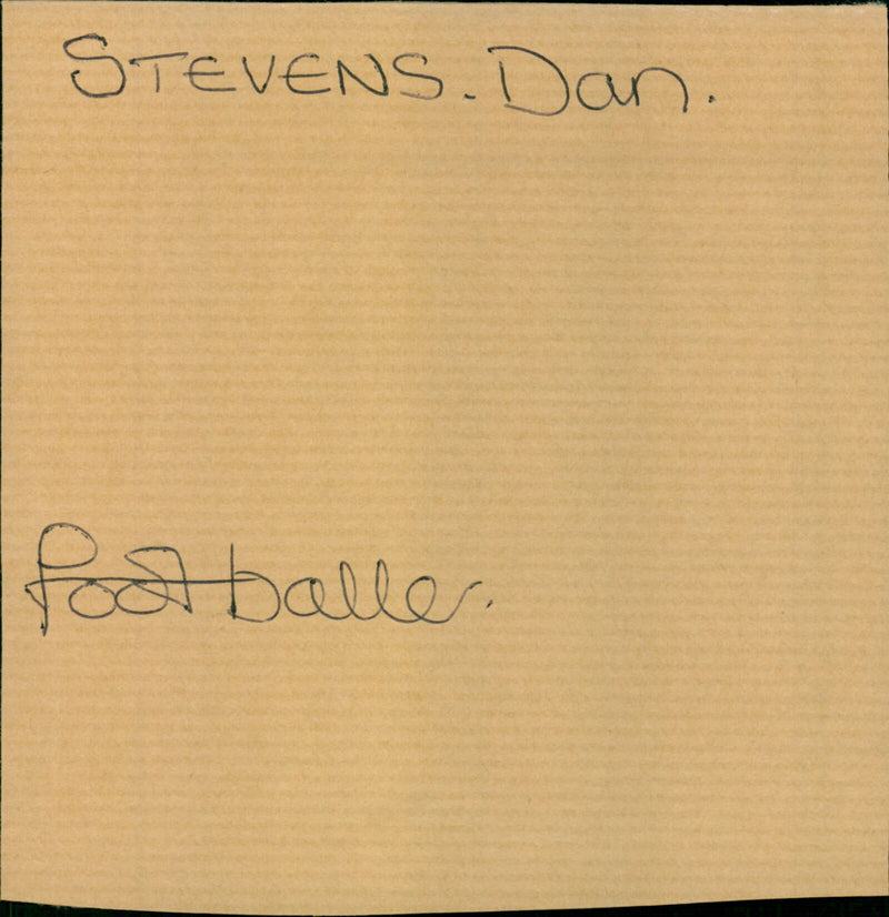 Stevens Dan - Vintage Photograph