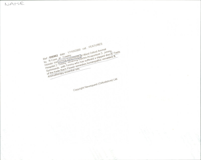 Jimmy Symmonds - Vintage Photograph