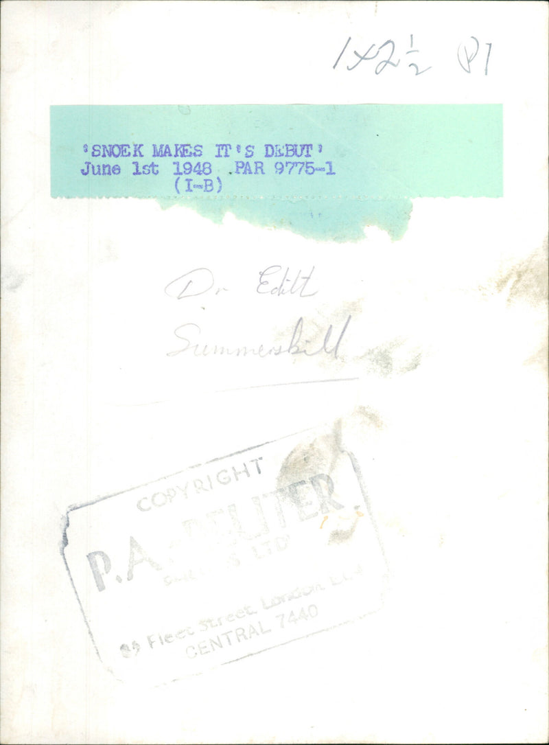 Dr. Edith Summerskill - Vintage Photograph