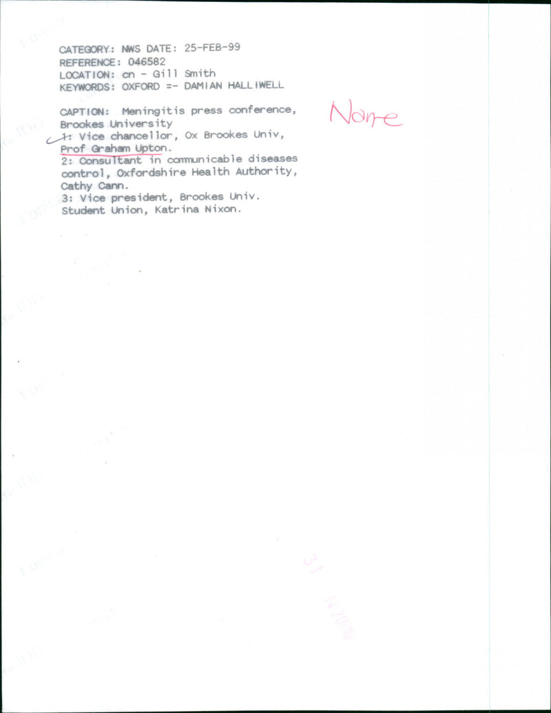 Prof. Graham Upton - Vintage Photograph