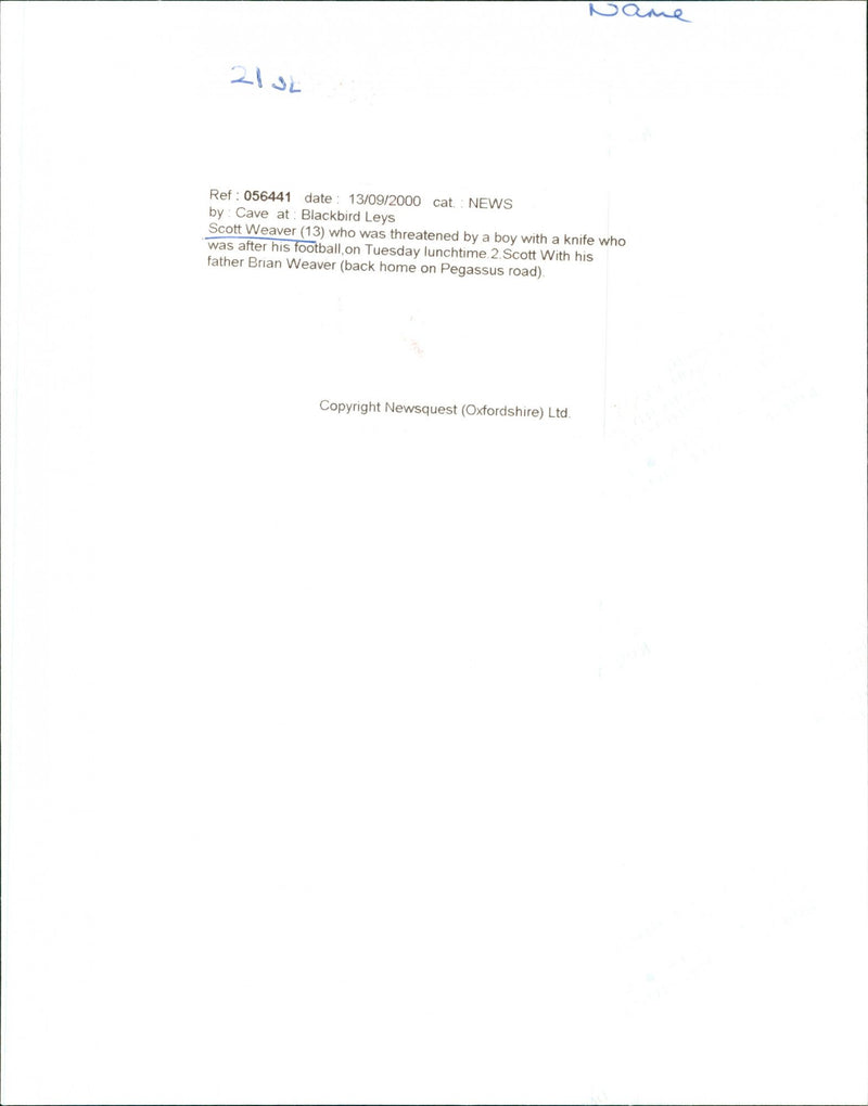 Scott Weaver - Vintage Photograph