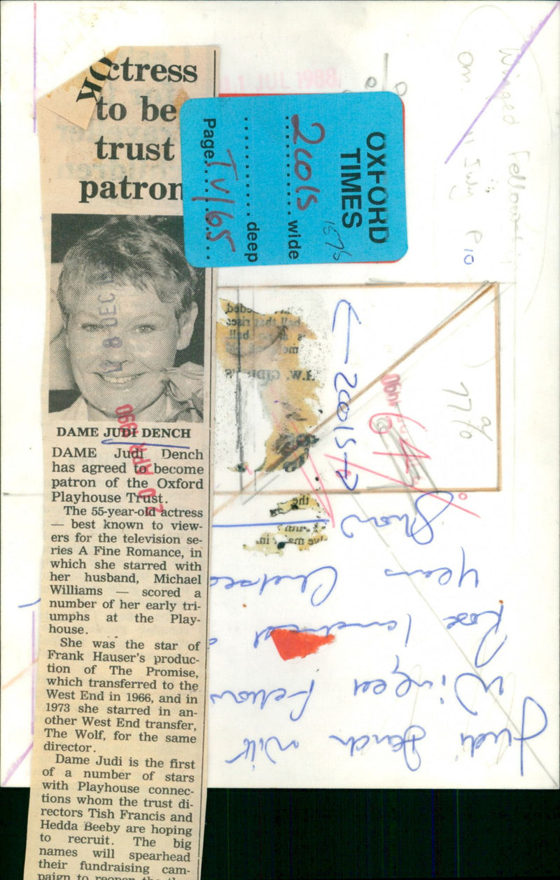 Judi Dench - Vintage Photograph