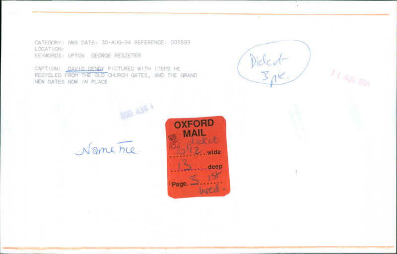 David Dendy - Vintage Photograph