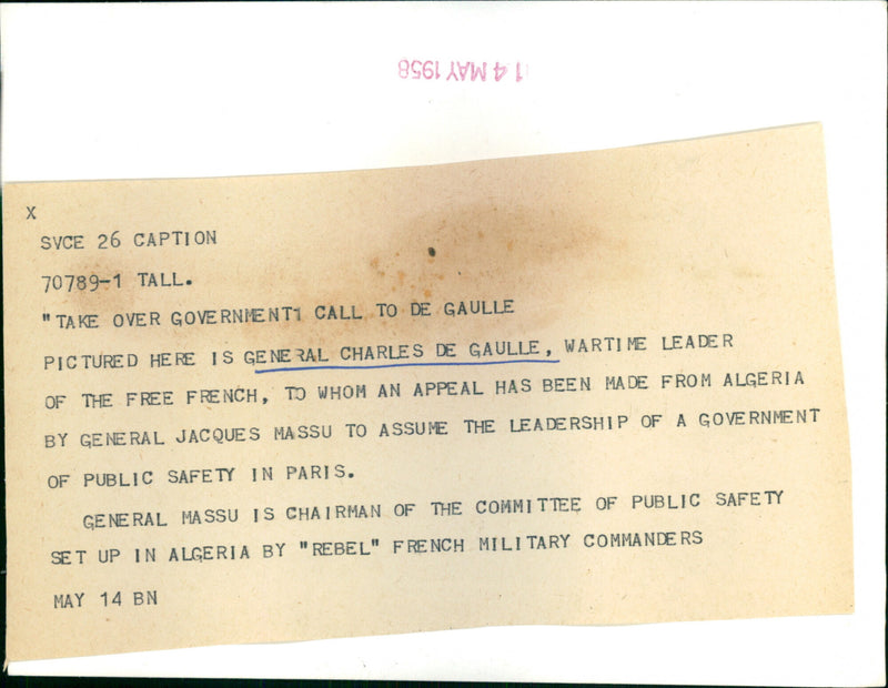 General Charles de Gaulle - Vintage Photograph