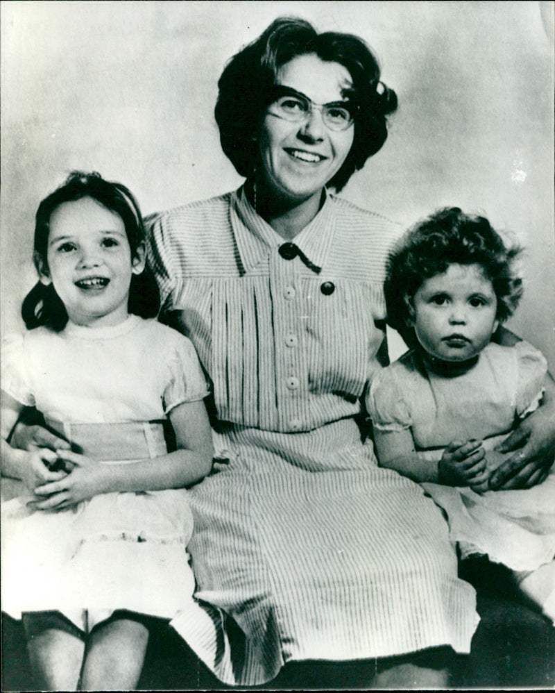 Sarah and Jane Ferguson with Ritva Rusi - Vintage Photograph