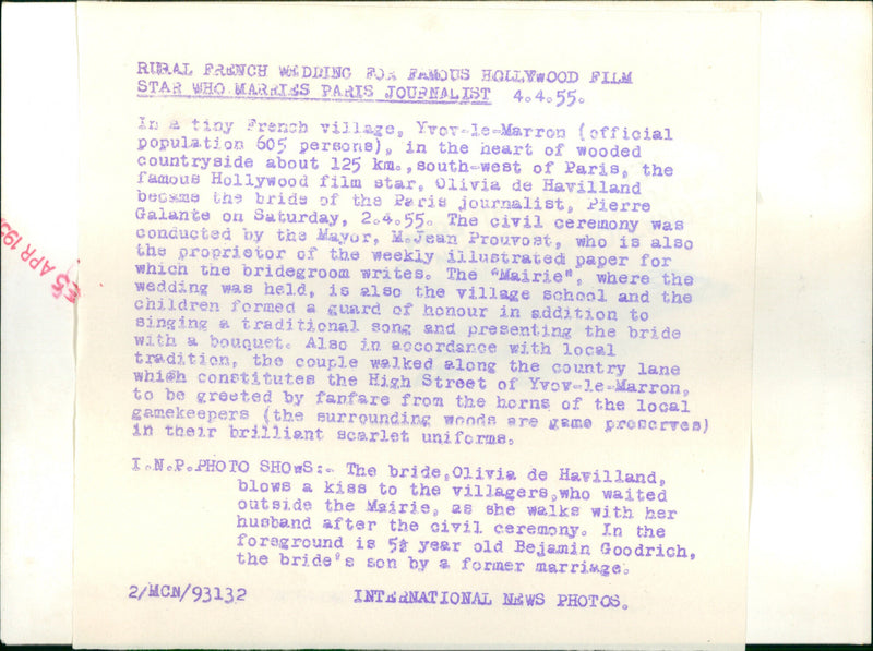 Olivia de Havilland - Vintage Photograph