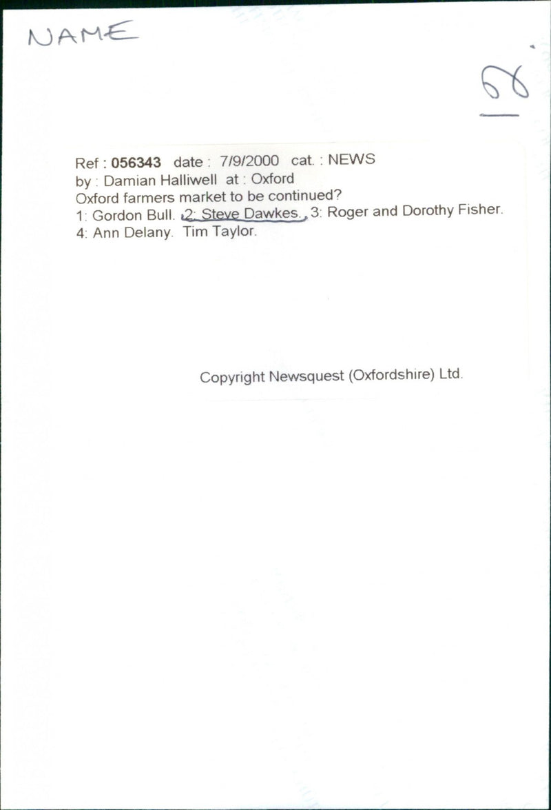 Steve Dawkes - Vintage Photograph