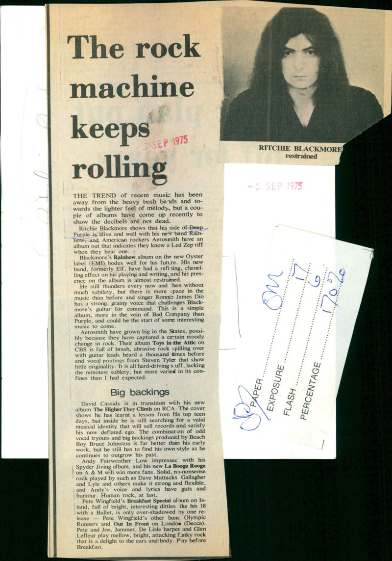 Deep Purple - Vintage Photograph