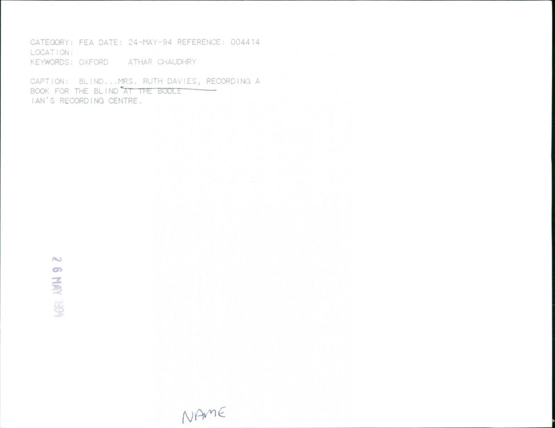 Ruth Davies - Vintage Photograph