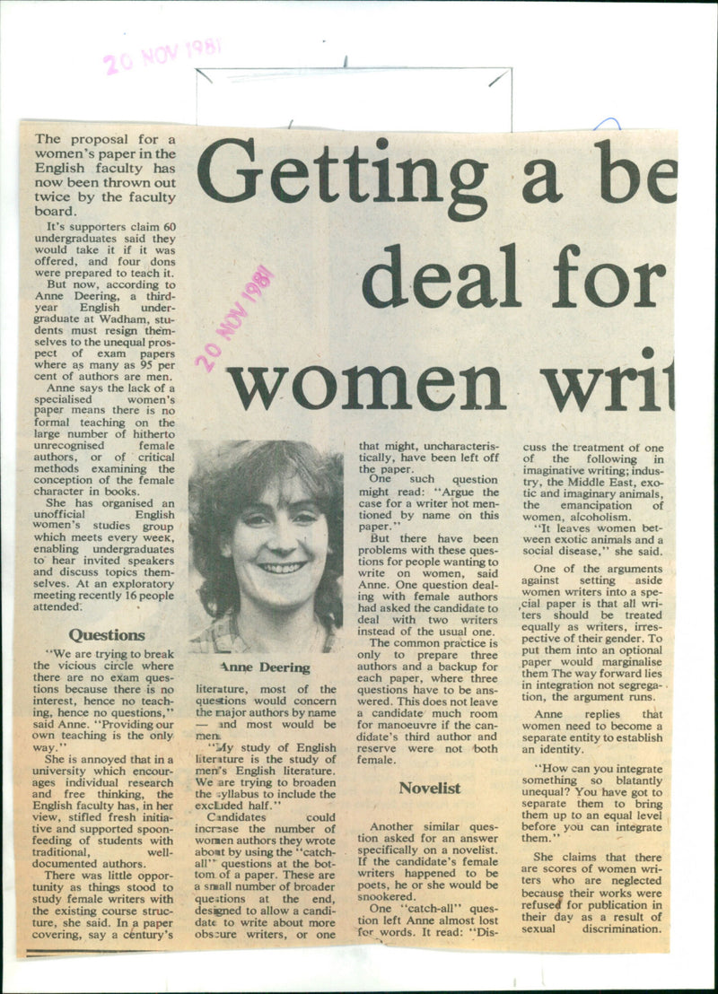 Anne Deering - Vintage Photograph