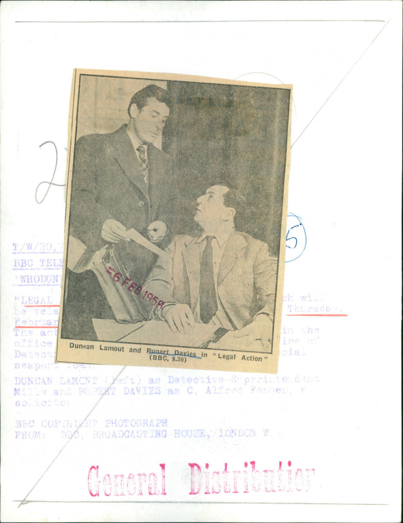 Rupert Davies - Vintage Photograph