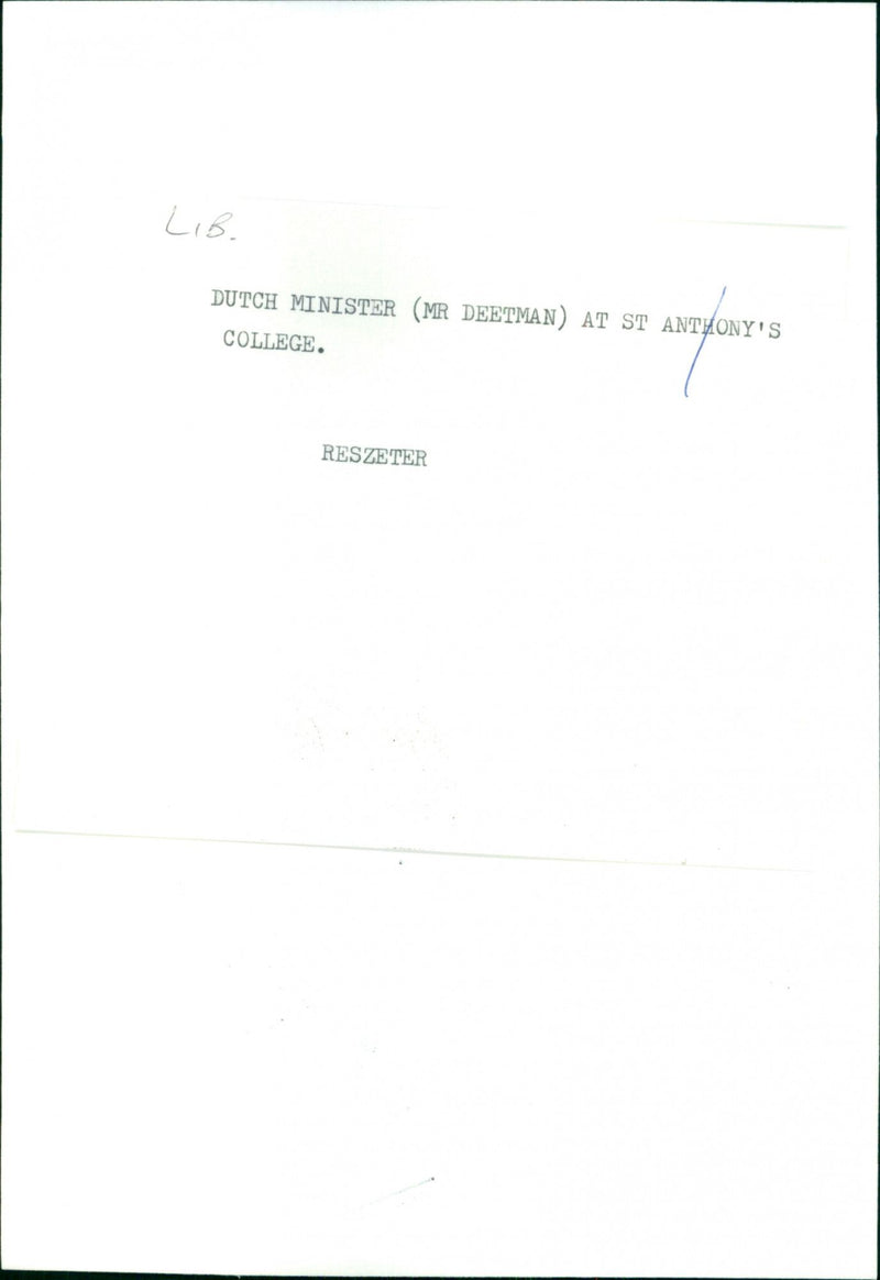 William Deetman - Vintage Photograph