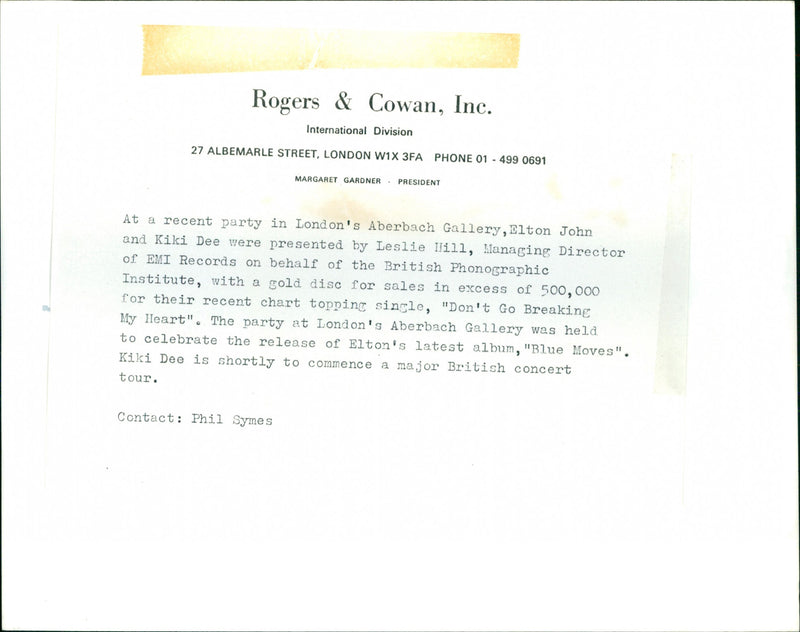 Kiki Dee - Vintage Photograph