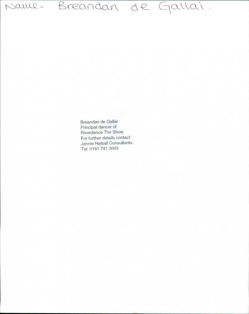 Breandan de Gallai - Vintage Photograph