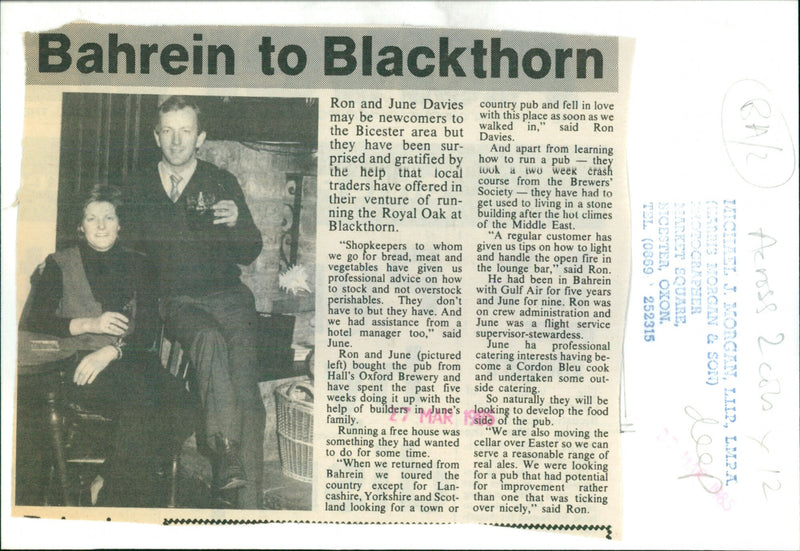 Ron and June Davies - Vintage Photograph
