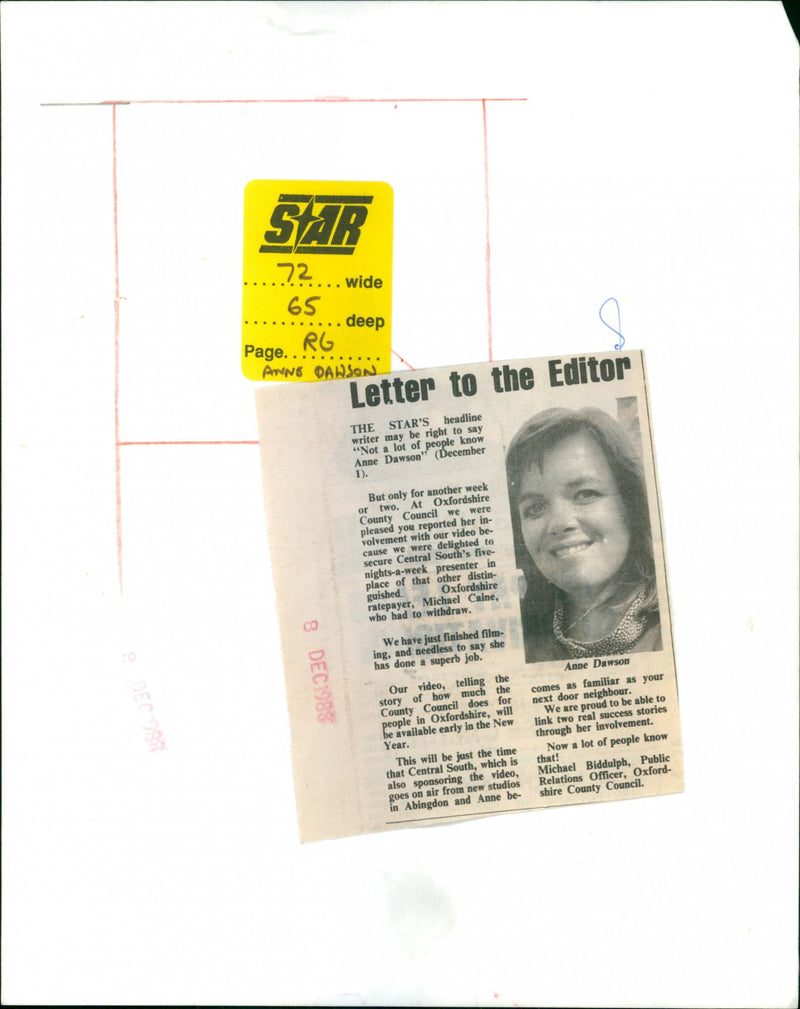 Anne Dawson - Vintage Photograph