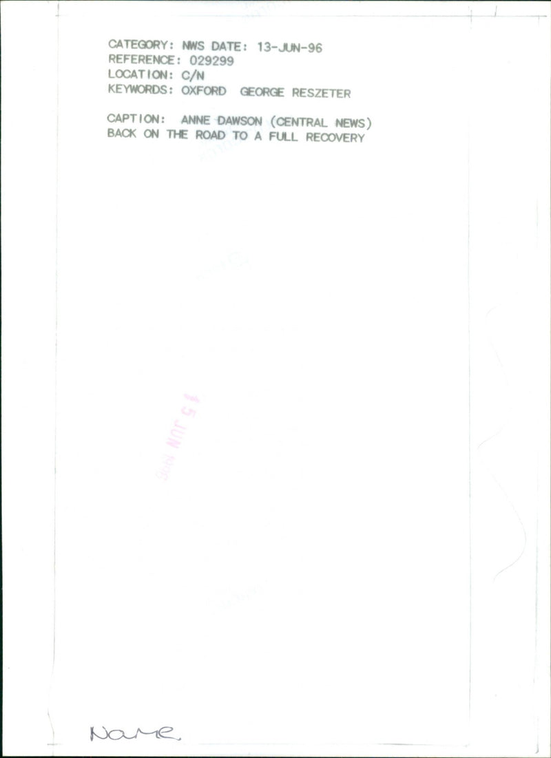 Anne Dawson - Vintage Photograph