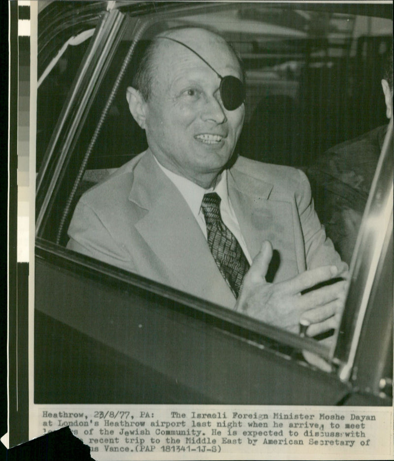 Moshe Dayan - Vintage Photograph