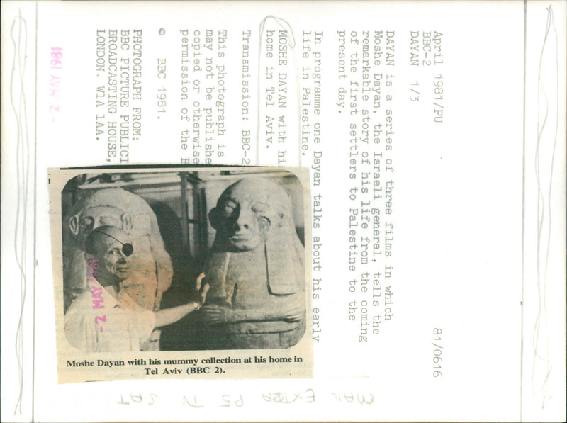 Moshe Dayan - Vintage Photograph