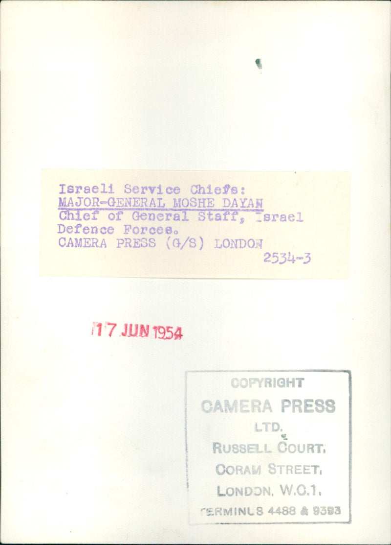 Moshe Dayan - Vintage Photograph