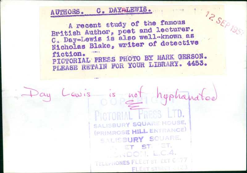 Cecil Day-Lewis - Vintage Photograph