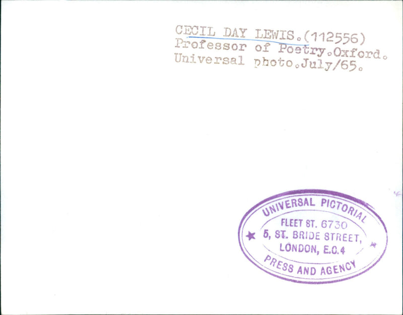 Cecil Day-Lewis - Vintage Photograph