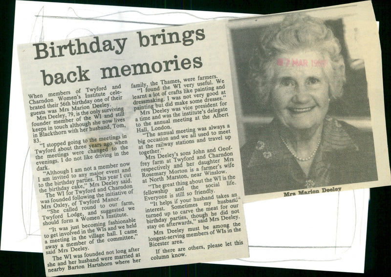 Marion Deeley - Vintage Photograph