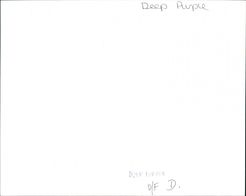 Deep Purple - Vintage Photograph
